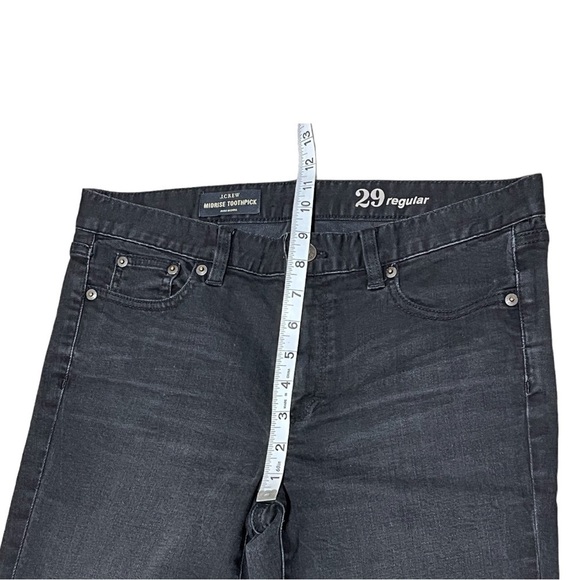 J.Crew Mid Rise ToothPick Charcoal Jeans Size 29 - Picture 5 of 10